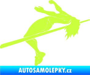 Samolepka Skok do výšky 001 pravá atletika limetová