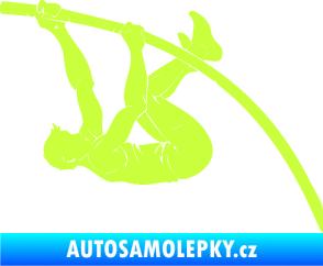 Samolepka Skok o tyči 001 levá atletika limetová
