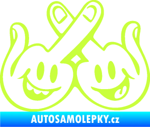 Samolepka Smajlíci f*ck pravá limetová