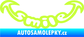 Samolepka Smile úsměv limetová