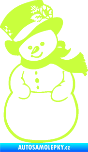 Samolepka Sněhulák 003 levá limetová