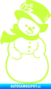 Samolepka Sněhulák 003 pravá limetová
