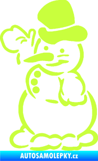 Samolepka Sněhulák 004 levá limetová