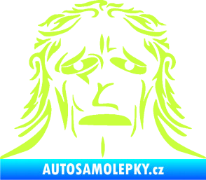 Samolepka Sněžný muž limetová