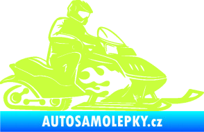 Samolepka Sněžný skútr pravá limetová