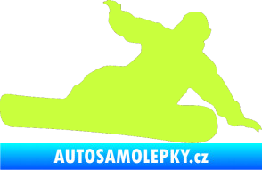 Samolepka Snowboard 001 pravá limetová