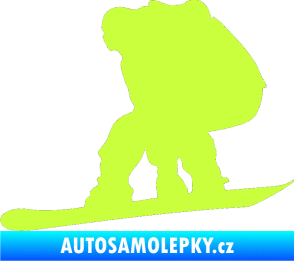 Samolepka Snowboard 010 levá limetová
