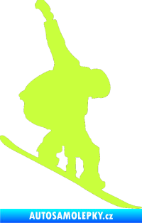 Samolepka Snowboard 018 pravá limetová