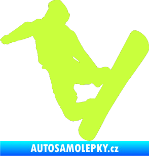 Samolepka Snowboard 020 levá limetová