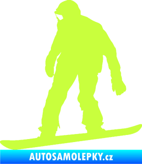 Samolepka Snowboard 027 levá limetová