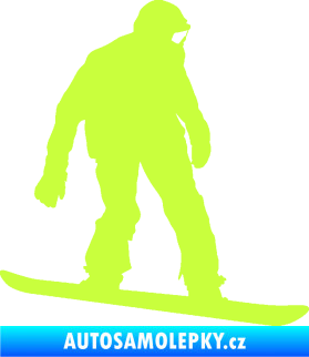 Samolepka Snowboard 027 pravá limetová