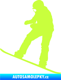 Samolepka Snowboard 030 levá limetová