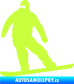 Samolepka Snowboard 034 levá limetová