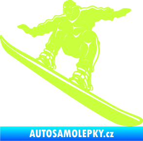 Samolepka Snowboard 038 levá limetová