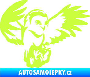 Samolepka Sova 006 pravá limetová