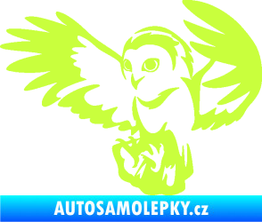 Samolepka Sova 006 levá limetová