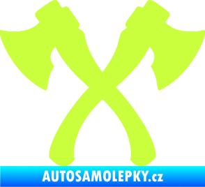Samolepka Spojené sekery limetová