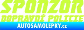 Samolepka Sponzor dopravní policie 002 limetová