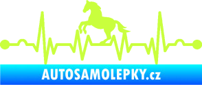 Samolepka Srdeční tep 010 levá  koník limetová