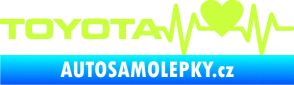 Samolepka Srdeční tep 023 levá toyota limetová