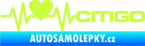 Samolepka Srdeční tep 032 pravá Citigo limetová