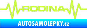 Samolepka Srdeční tep 032 rodina limetová