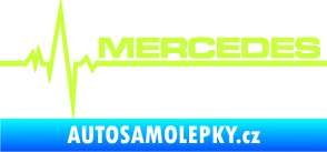 Samolepka Srdeční tep 035 pravá mercedes limetová