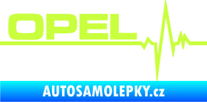 Samolepka Srdeční tep 036 levá Opel limetová