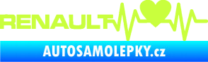 Samolepka Srdeční tep 041 levá Renault limetová