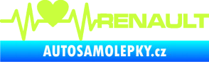 Samolepka Srdeční tep 041 pravá Renault limetová