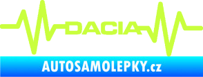Samolepka Srdeční tep 044 levá Dacia limetová