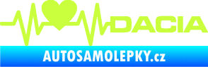 Samolepka Srdeční tep 045 pravá Dacia limetová
