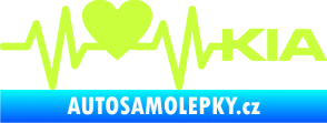 Samolepka Srdeční tep 048 pravá Kia limetová