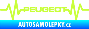 Samolepka Srdeční tep 053 Peugeot limetová