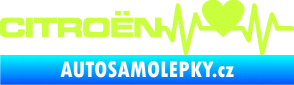 Samolepka Srdeční tep 056 levá Citroen limetová