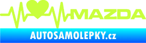 Samolepka Srdeční tep 058 pravá Mazda limetová
