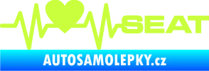 Samolepka Srdeční tep 060 pravá Seat limetová