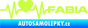 Samolepka Srdeční tep 064 pravá Fabia limetová
