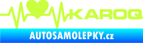 Samolepka Srdeční tep 068 pravá Karoq limetová