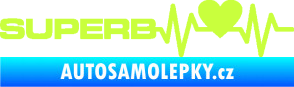 Samolepka Srdeční tep 072 levá Superb limetová