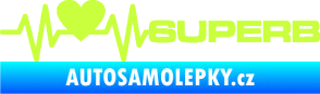 Samolepka Srdeční tep 072 pravá Superb limetová
