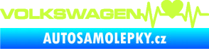 Samolepka Srdeční tep 078 levá Volkswagen limetová