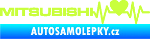 Samolepka Srdeční tep 082 levá Mitsubishi limetová