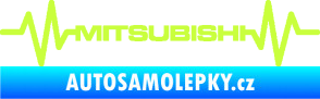 Samolepka Srdeční tep 083 Mitsubishi limetová