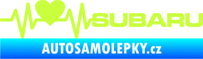 Samolepka Srdeční tep 086 pravá Subaru limetová