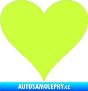 Samolepka Srdíčko 001 limetová