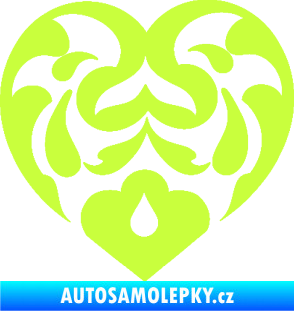 Samolepka Srdíčko 007 limetová
