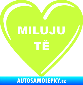 Samolepka Srdíčko 015 miluju tě limetová