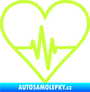 Samolepka Srdíčko 017 ekg křivka limetová