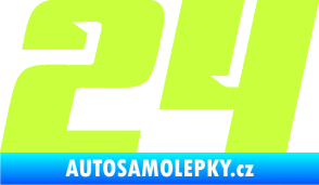 Samolepka Startovní číslo 24 typ 6 limetová
